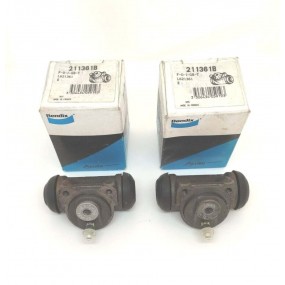 PEUGEOT 204 / 304  - Pair of Rear brake cylinders - 19mm - BENDIX - NOS