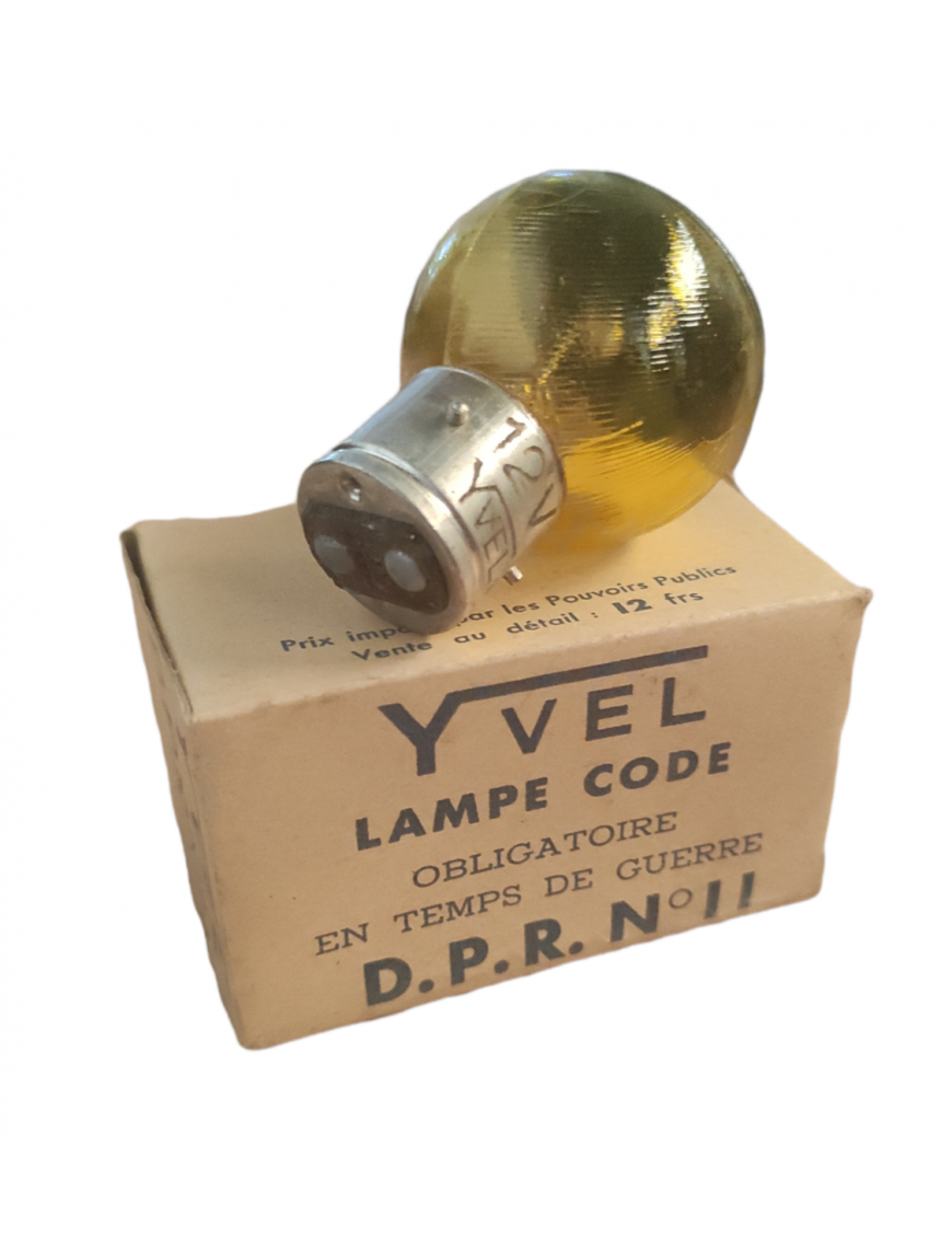 Ampoule blackout - BA21d - 12V - Double filament - Code / Phare - YVEL DPR11 - NEUF