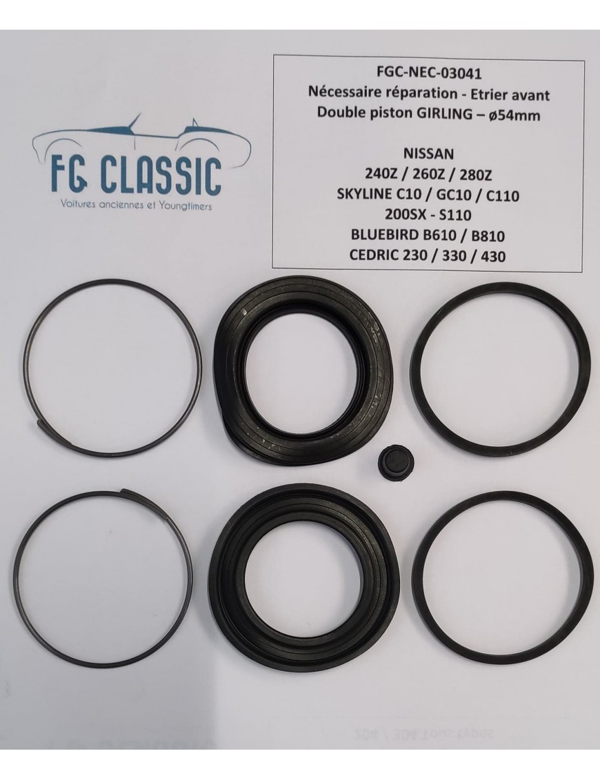 NISSAN SKYLINE / 200SX / 240Z - Nécessaire réparation - Etrier AV double Piston GIRLING 54mm