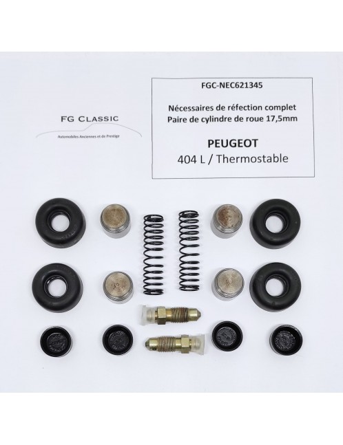 PEUGEOT 404 L / Themostable - Nécessaire Paire cylindr de roue ARG 17.5mm - NEUF