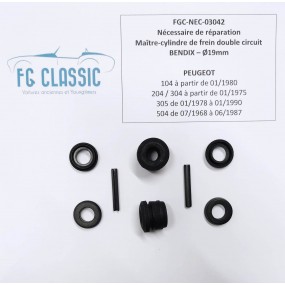 PEUGEOT 104 / 204 / 304 / 305 / 504 - Repair kit Master cylinder - double circuit 19mm - BENDIX - NEW