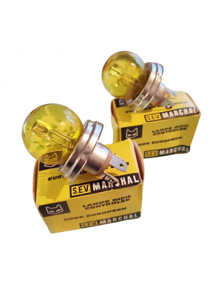 Yellow Bulb - SEV MARCHAL European Code - 12V - 45/40W - Code / Light - NOS