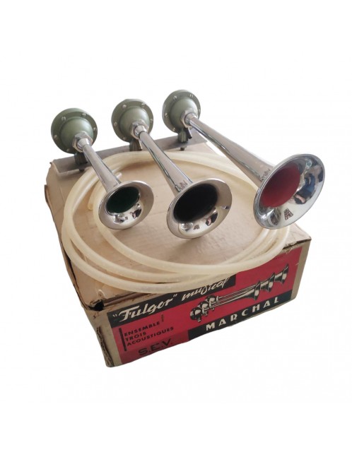 SEV MARCHAL Fulgor "Musical" - Klaxon - Set of 3 Chromed horns - NOS