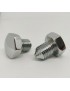RENAULT 4cv / R8 / R12 / Dauphine - 4 vis d'enjoliveurs Chromées M12x150mm - NEUVES