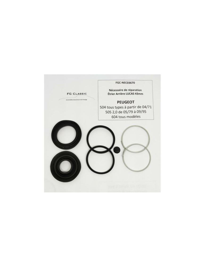 PEUGEOT 504 / 505 / 604 - Nécessaire Réparation Étrier Arrière LUCAS 42mm