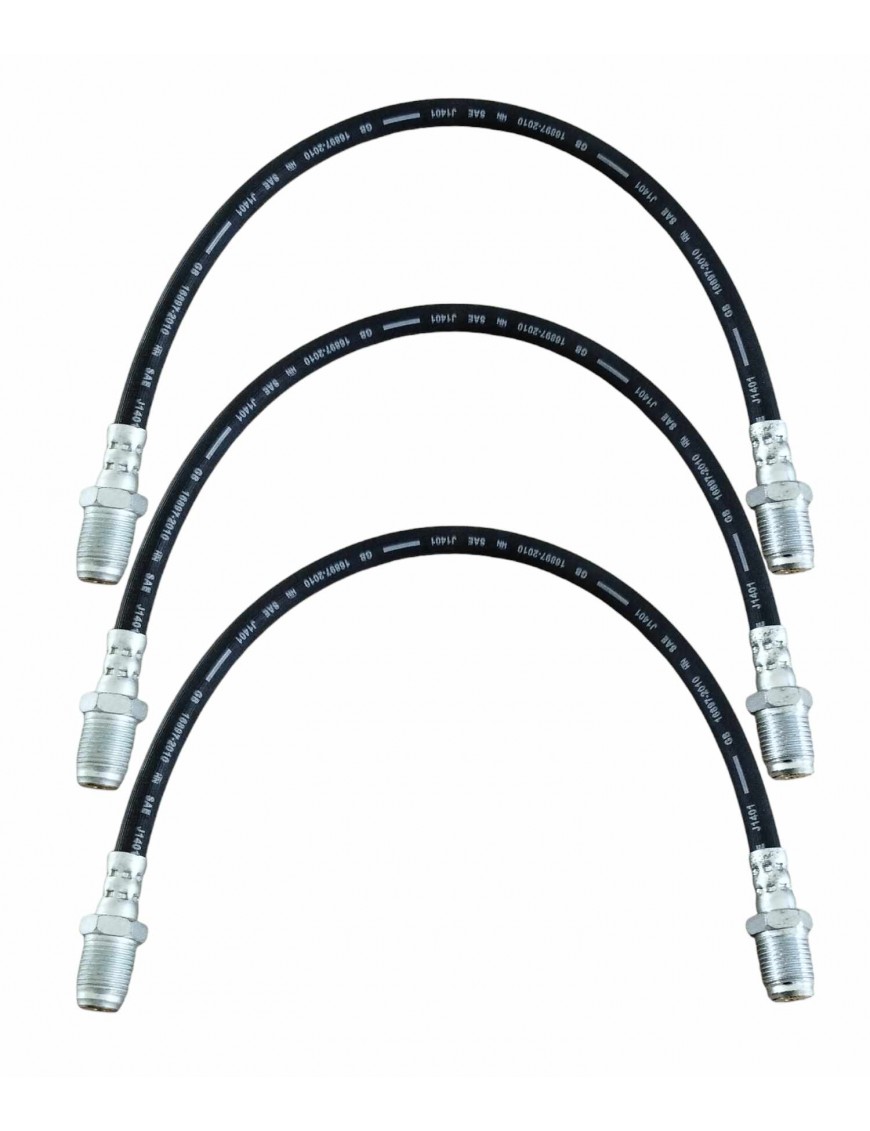 SIMCA 9 / ARONDE until 1953 - Set of 3 braking hoses for Front & Rear Side