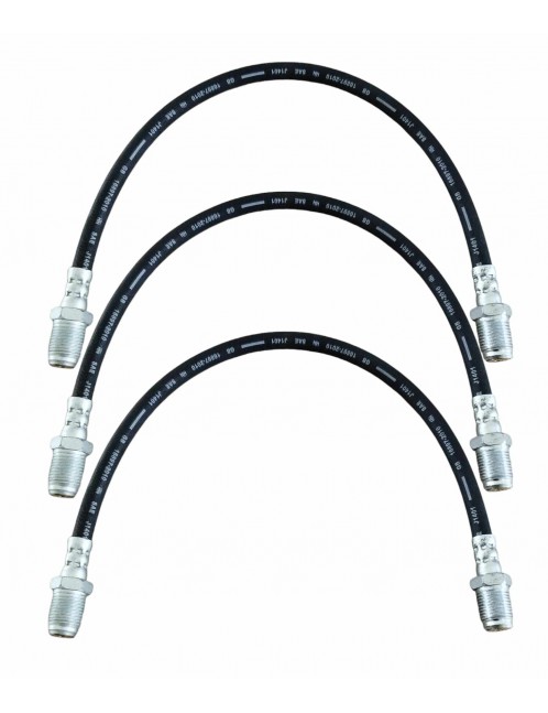 SIMCA 9 / ARONDE until 1953 - Set of 3 braking hoses for Front & Rear Side