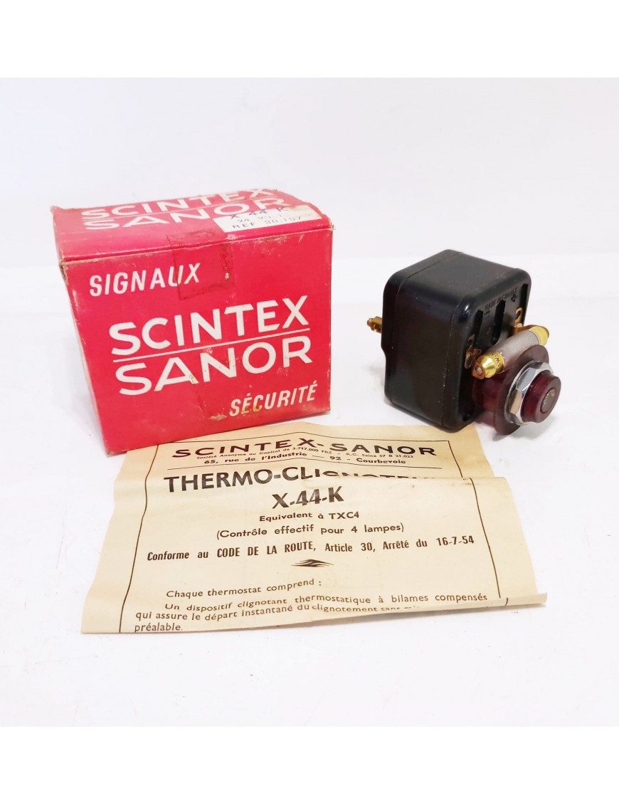 Berliet / MARMON / PONY ... - Flashing switch relay - SCINTEX X44K - 24V - NOS