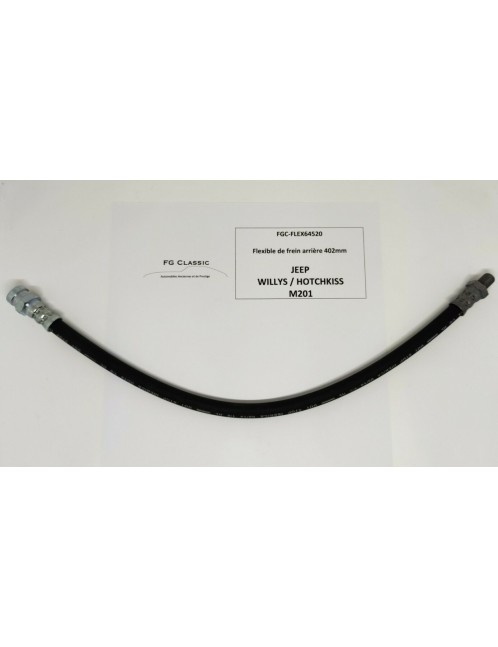JEEP HOTCHKISS / WILLYS / M201 Militaire - Rear brake flexible hose 402mm - NEW