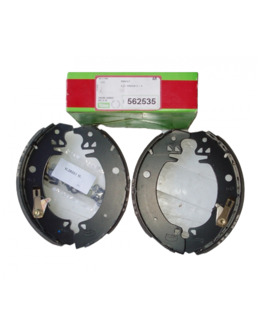 RENAULT R21 Nevada GTX / GTD 4x4 - Set of 4 Rear Brake shoes 255x45mm - BENDIX - NEW
